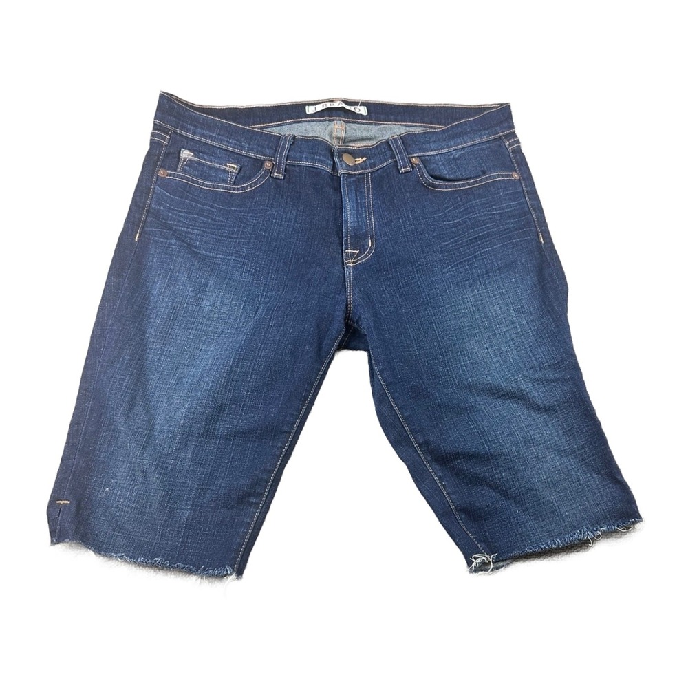 J Brand Shorts Women 31 Blue 925 Relaxed Bermuda Denim Dark Wash USA Made Boho